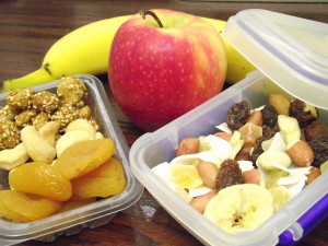 Prepare snacks ahead of time for healthier options throughout your work day!